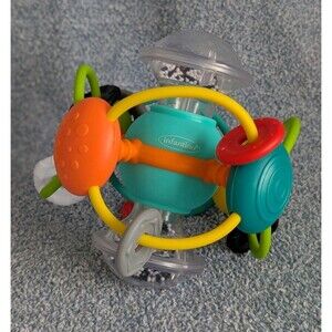 Infantino Magic Beads Multicolor Chew Rattle Shake Sensory Activity Ball
